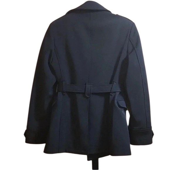 Spago Black Trench Belted Coat - Picture 7 of 9